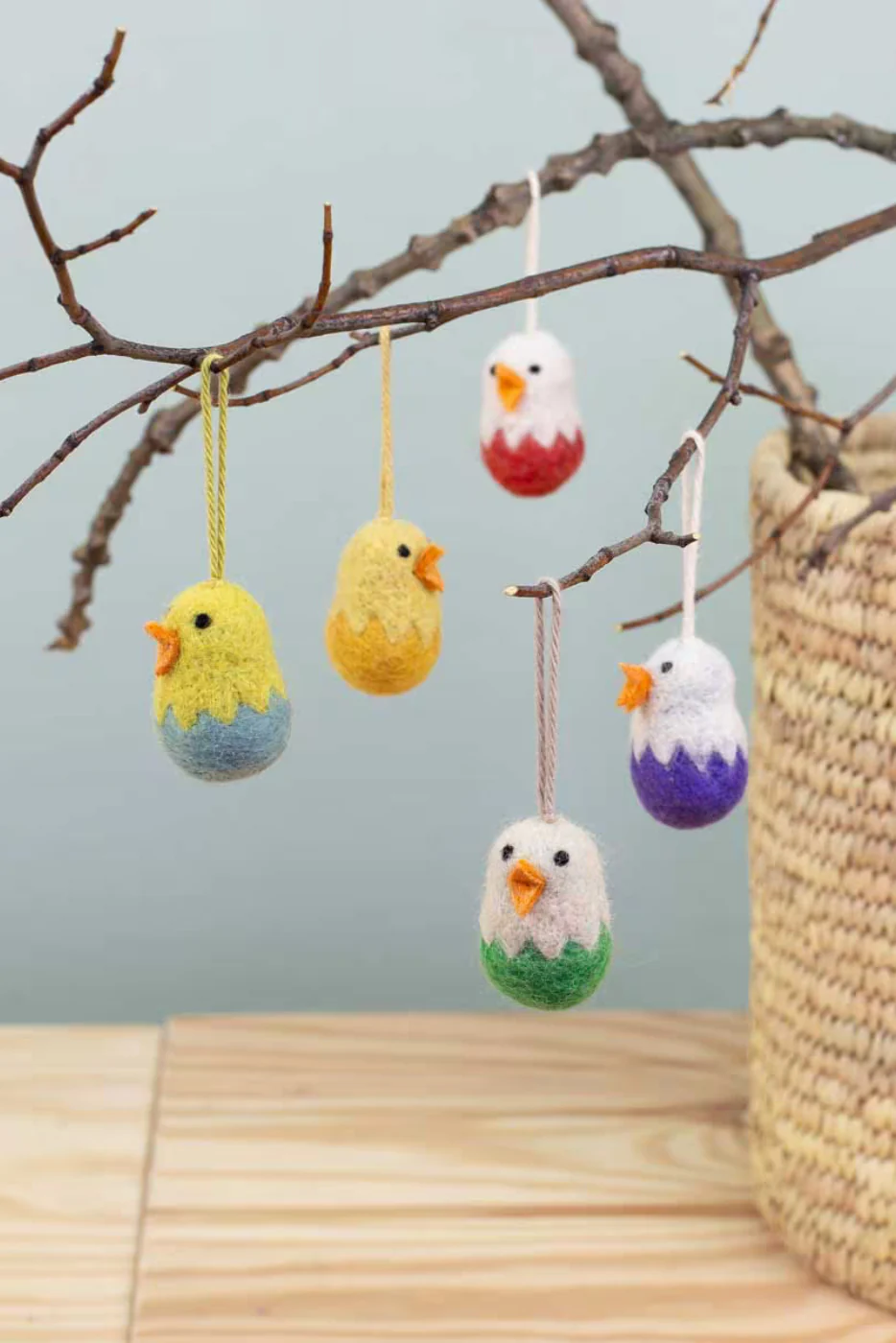 Set of 5 Chick-in-Egg Easter Ornaments - Image 3