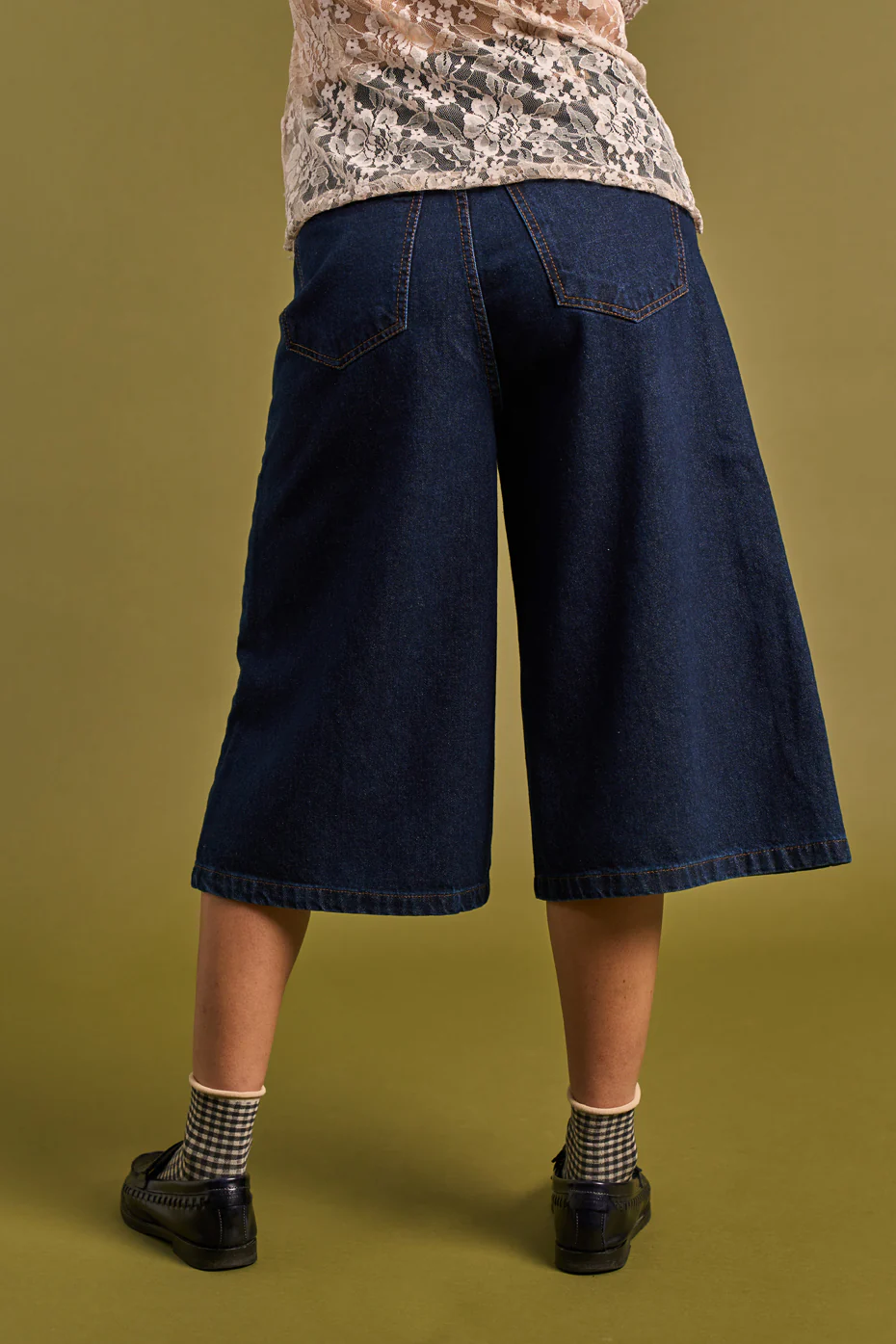 Denim Knee Shorts - Image 5