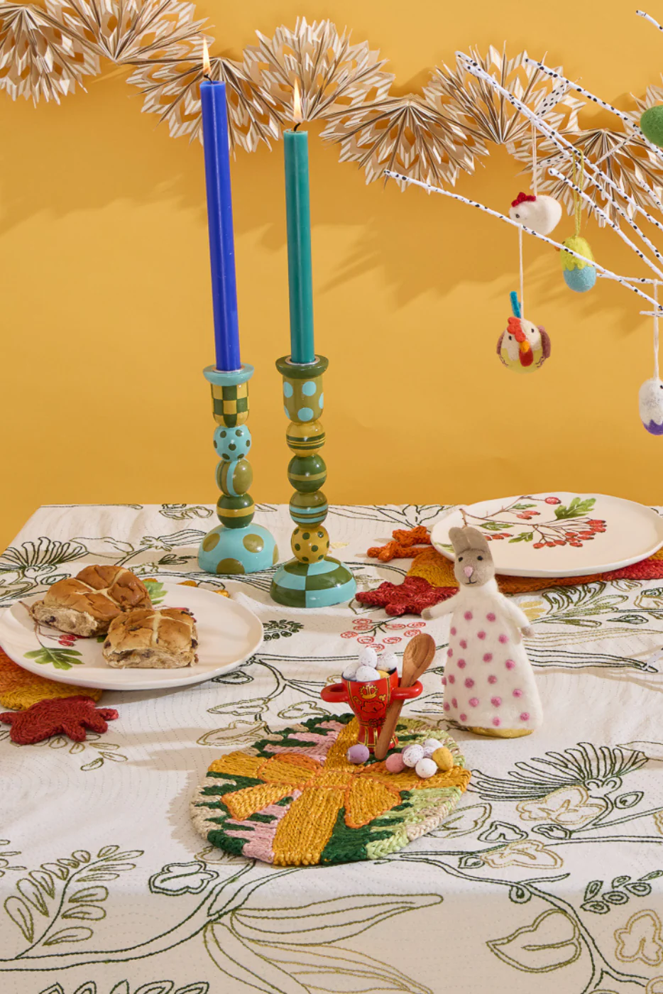 Easter Egg Placemat with Yellow Bow - Image 2