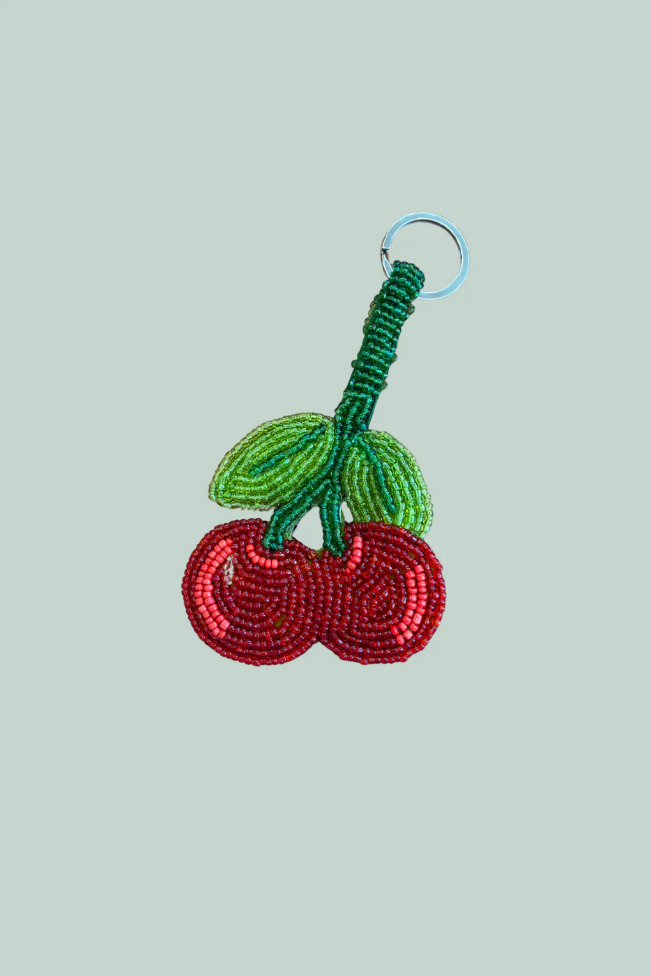 Cherry Beaded Keyring - Image 4