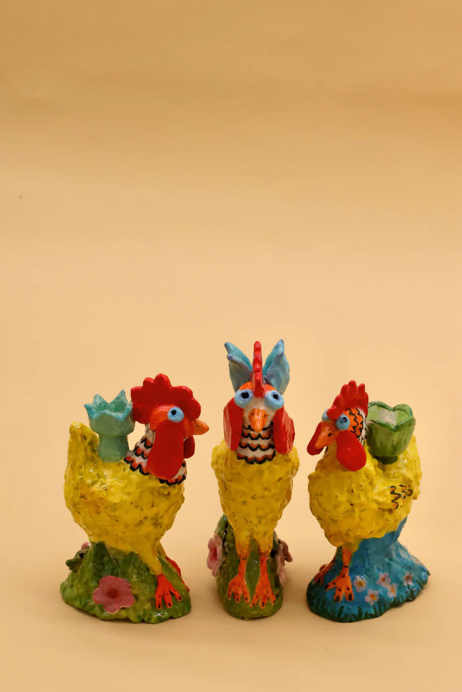 Large Chick Hand-sculpted Candlestick