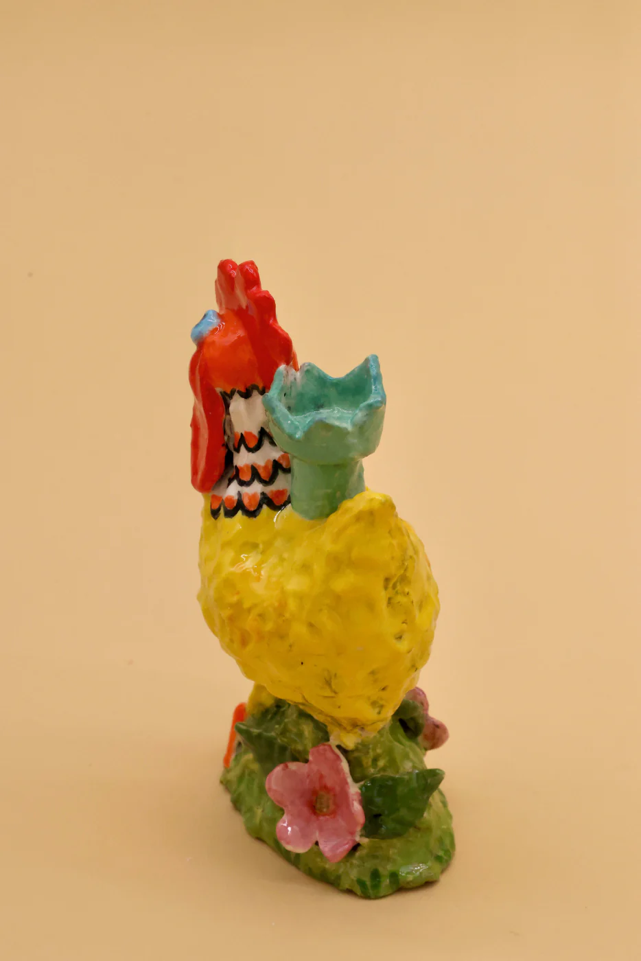 Large Chick Hand-sculpted Candlestick - Image 4
