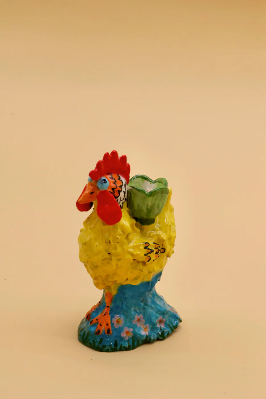 Large Chick Hand-sculpted Candlestick - Image 5