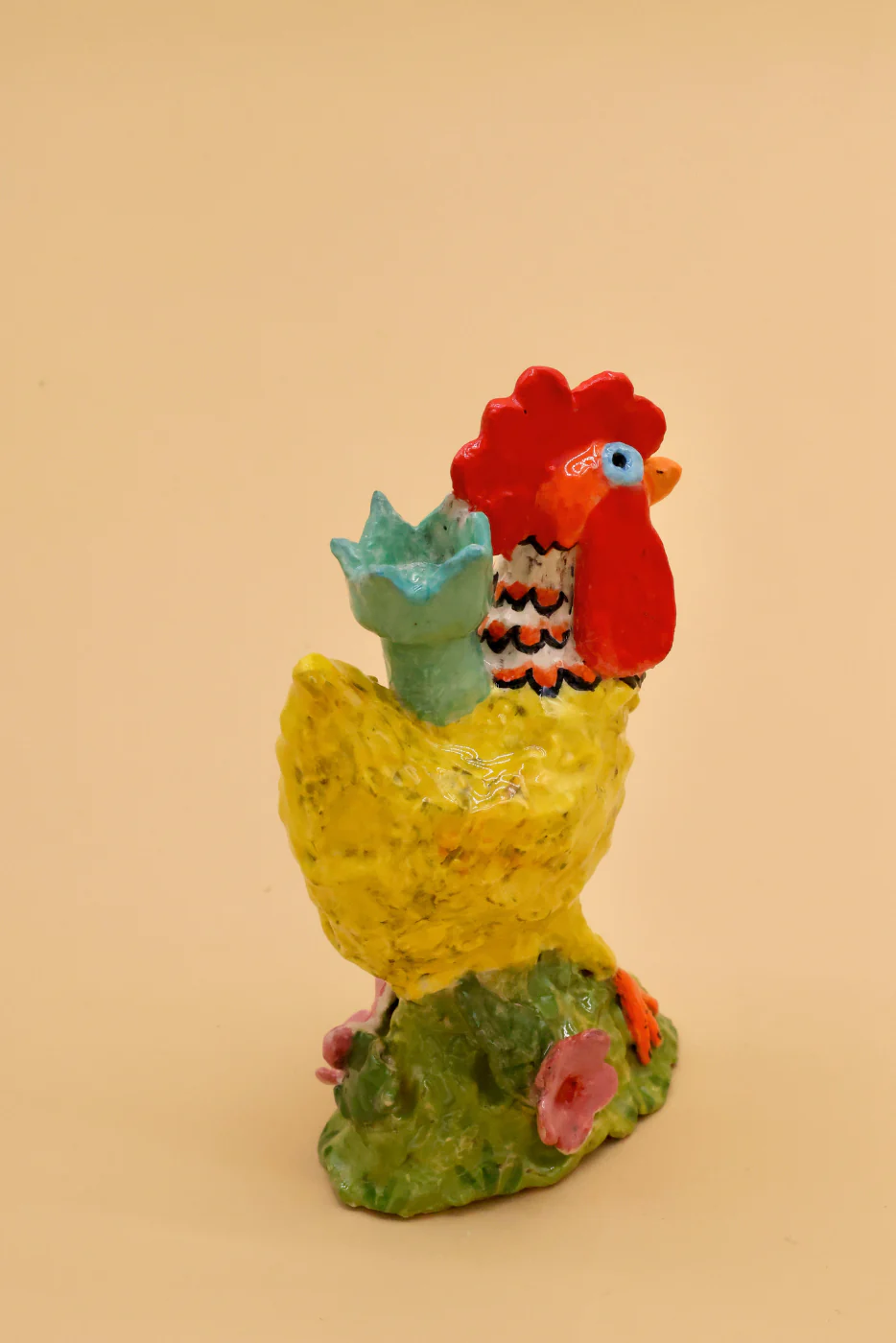 Large Chick Hand-sculpted Candlestick - Image 6