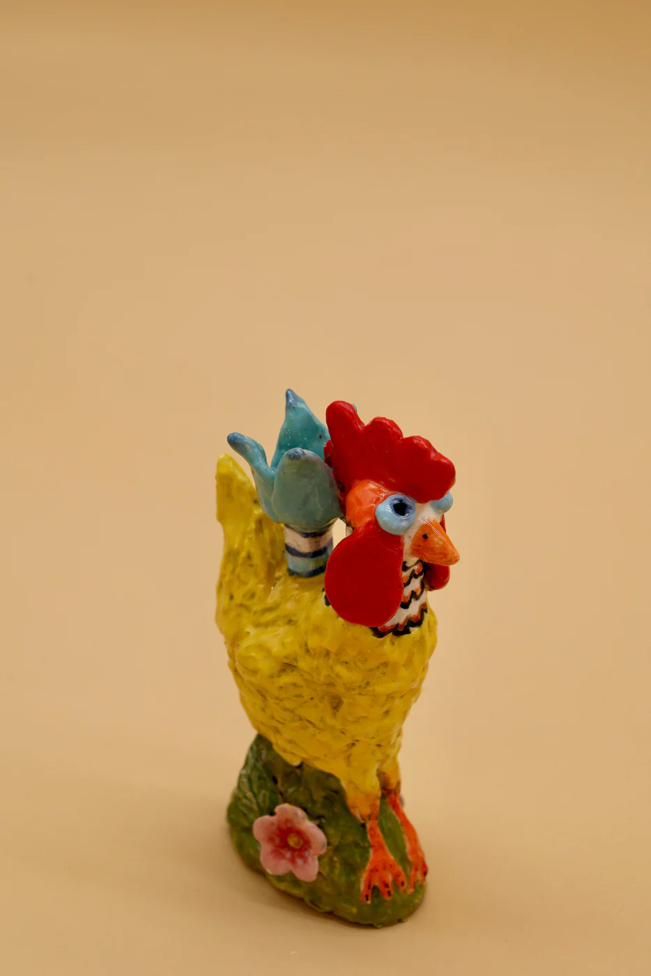 Large Chick Hand-sculpted Candlestick - Image 7