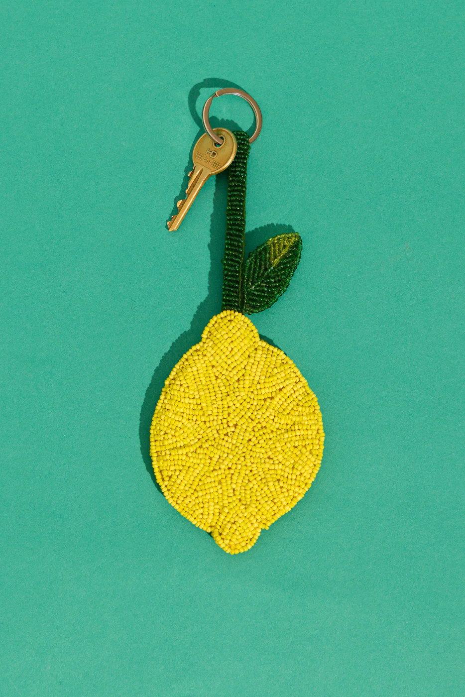 Lemon Beaded Charm Keyring - Image 3