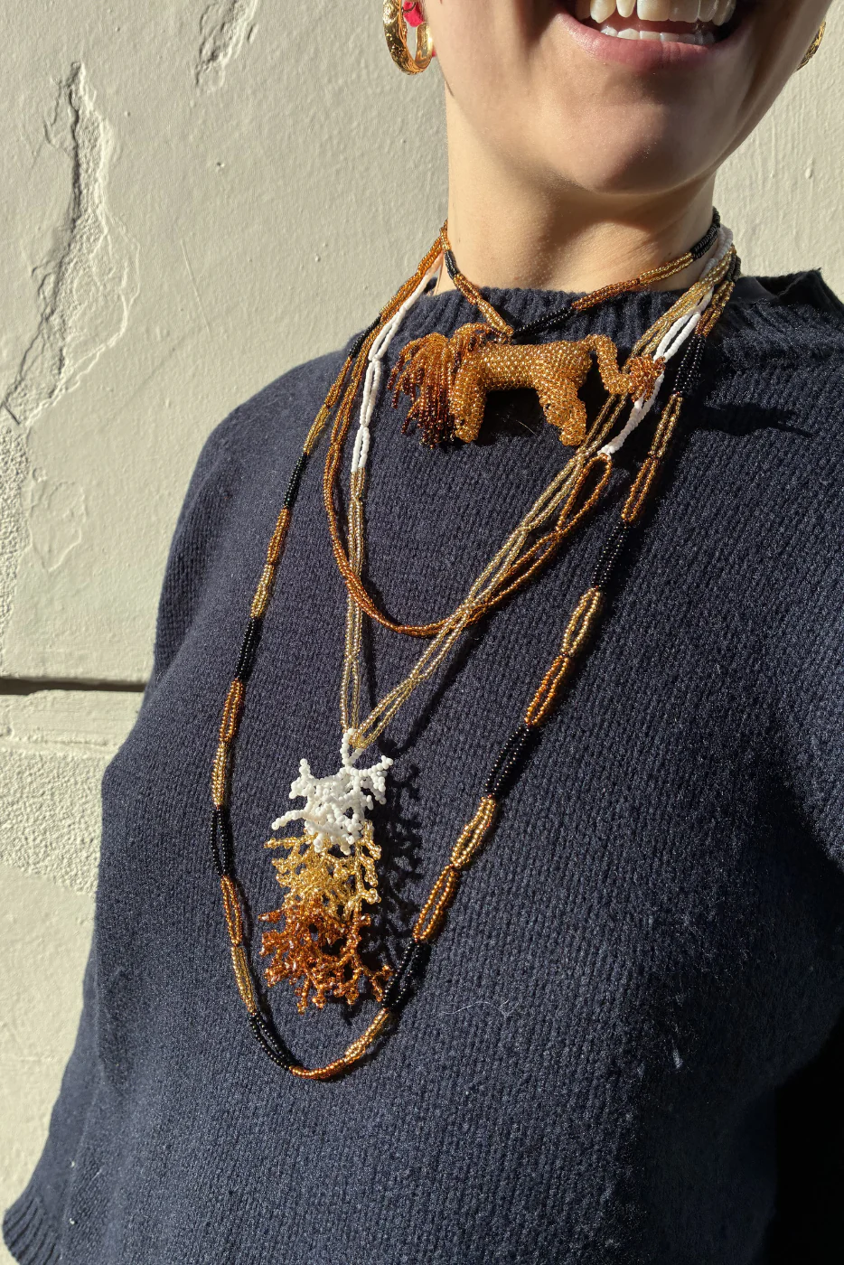 Lion Beaded Pendent Necklace - Image 3