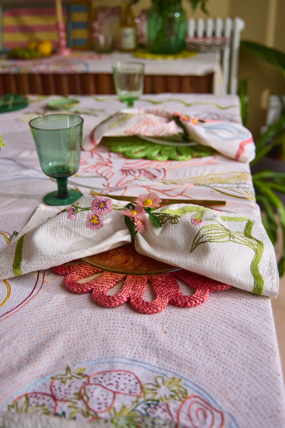 SAMPLE Malva flower napkins - Set of 2 - Image 5