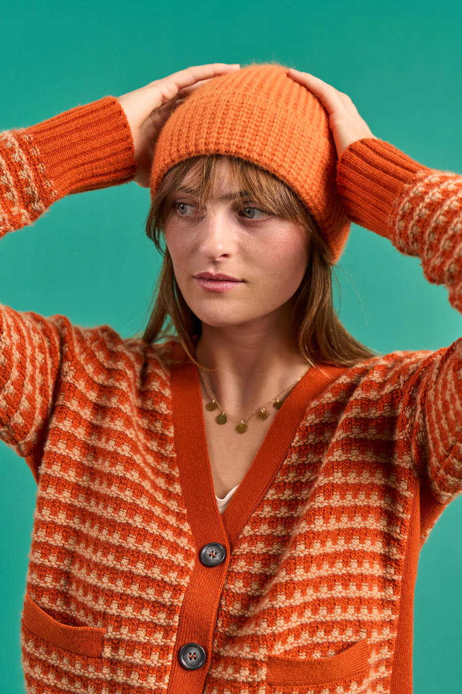 Marguerite Textured Cashmere Cardigan - Image 4
