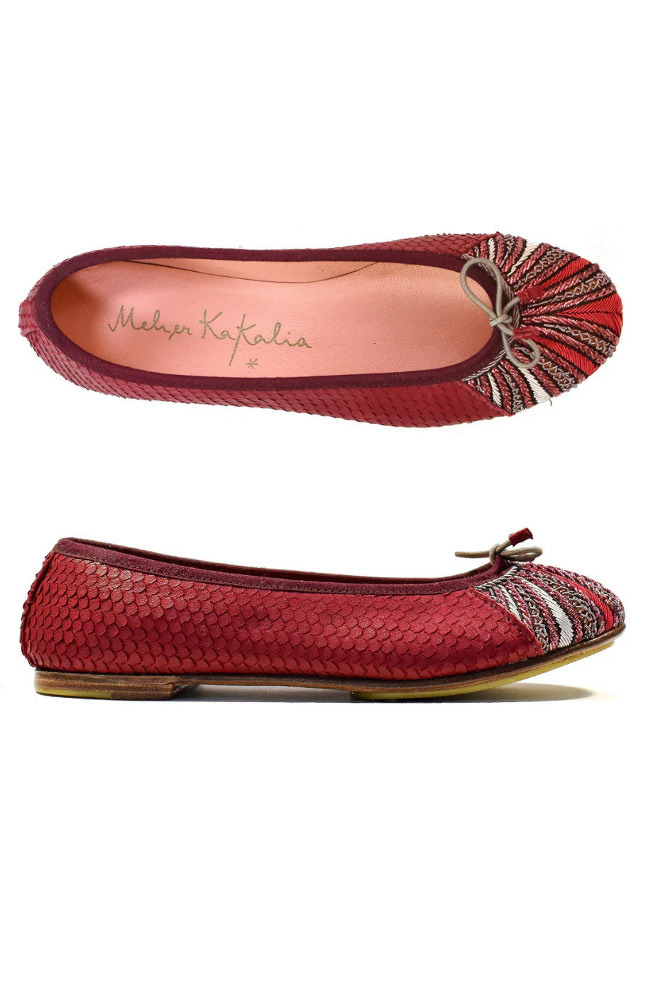 Meher Kakalia Miami Cranberry ballet shoe - Image 3