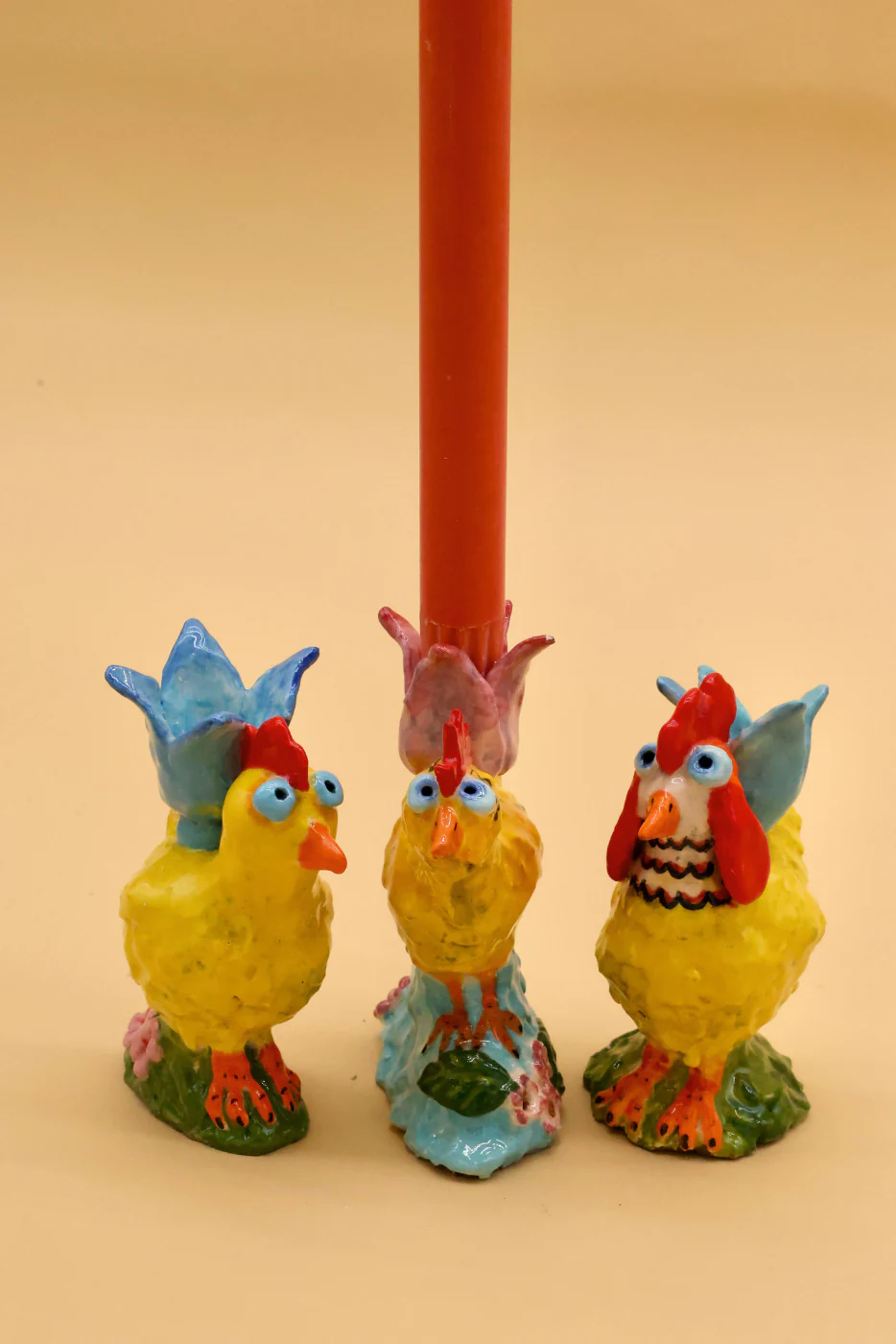 Small Chick Hand-sculpted Candlestick - Image 3