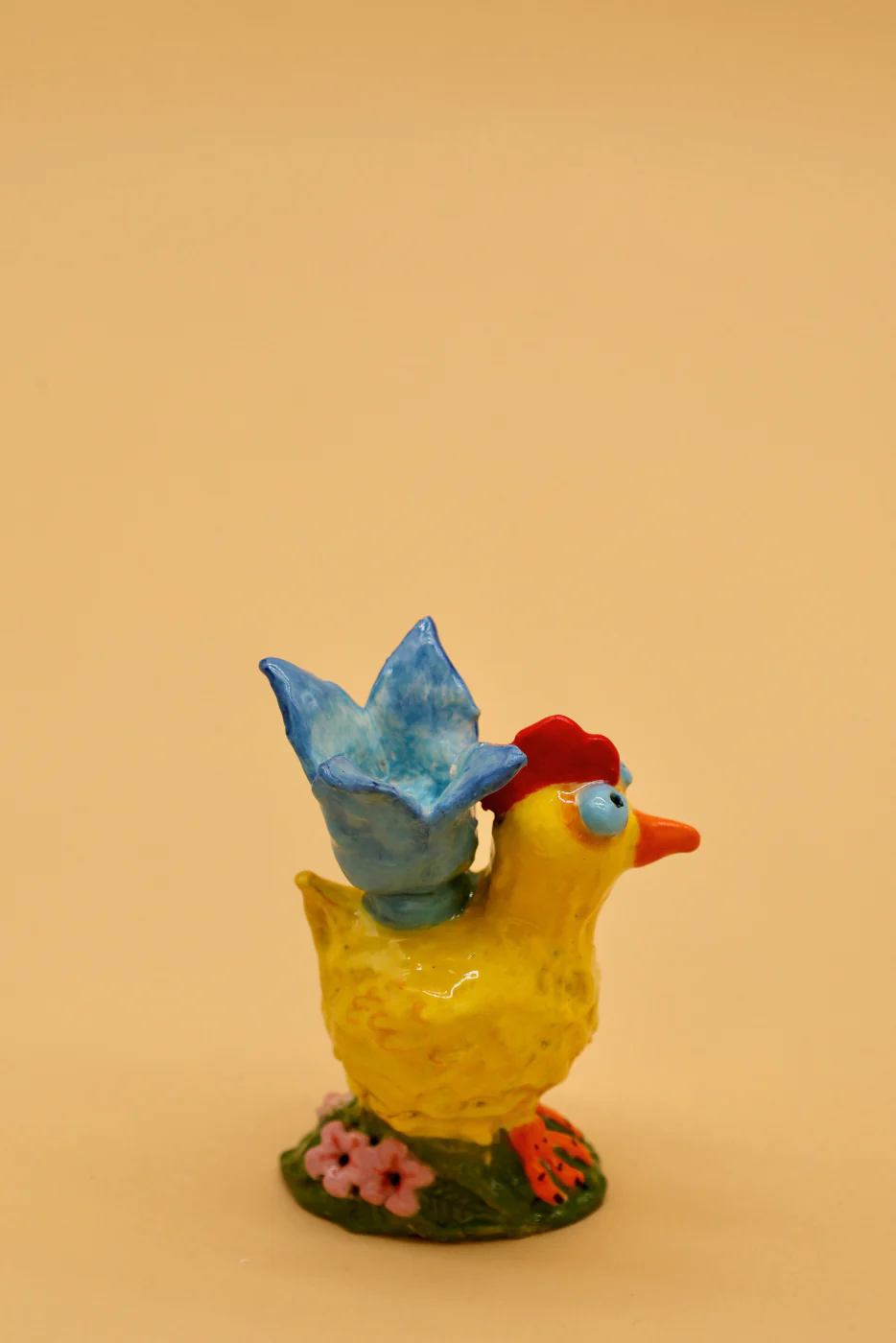 Small Chick Hand-sculpted Candlestick - Image 5
