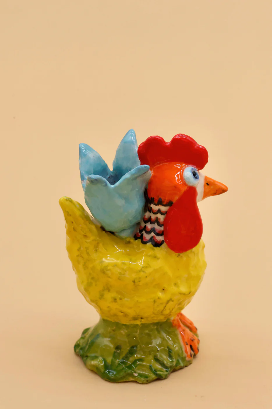 Small Chick Hand-sculpted Candlestick - Image 6